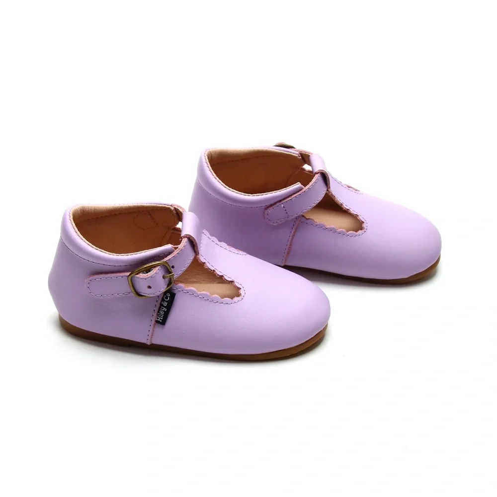 Riley T-Straps - Scalloped - Lavender - Picture 4 of 13